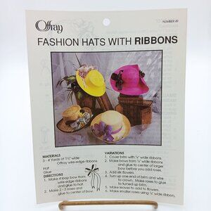 Vintage Offray Ribbon Patterns Fashion Hats 1992